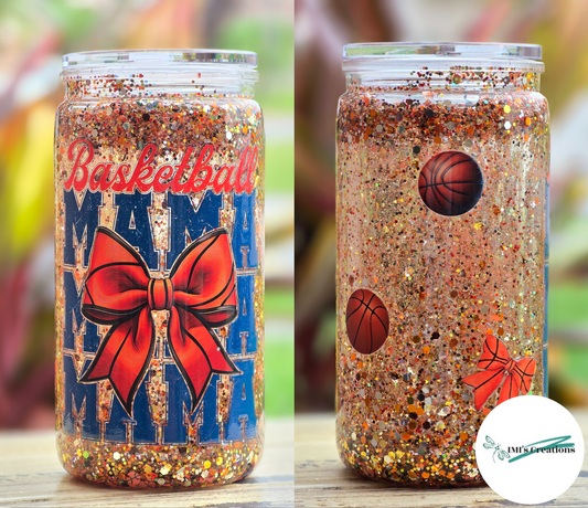 16 oz Snow Globe Cup - Basketball