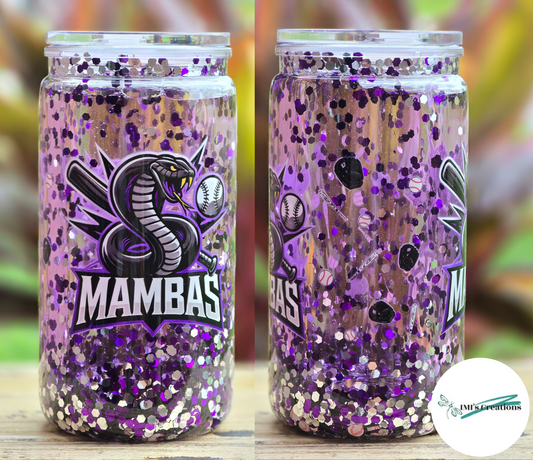 16 oz Snow Globe Cup - Mamba Baseball Team